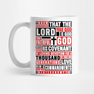 Deuteronomy 7:9 The Faithful God Who Keeps His Covenant Mug